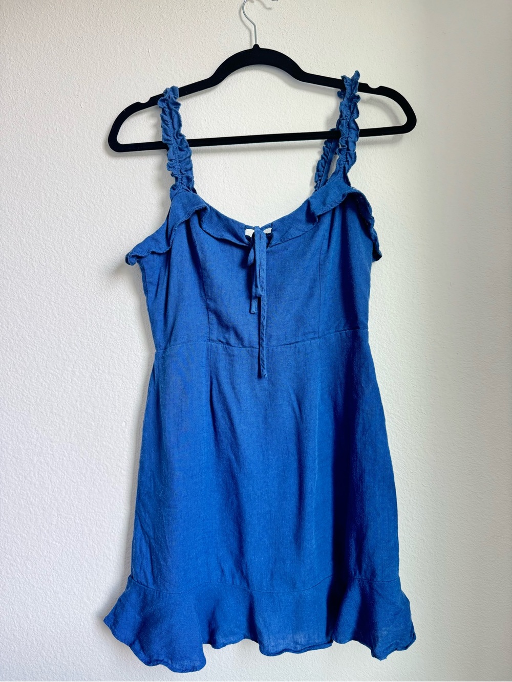 Lulus Days Like This Blue Ruffle Mini Dress Size Small - Picture 2 of 7